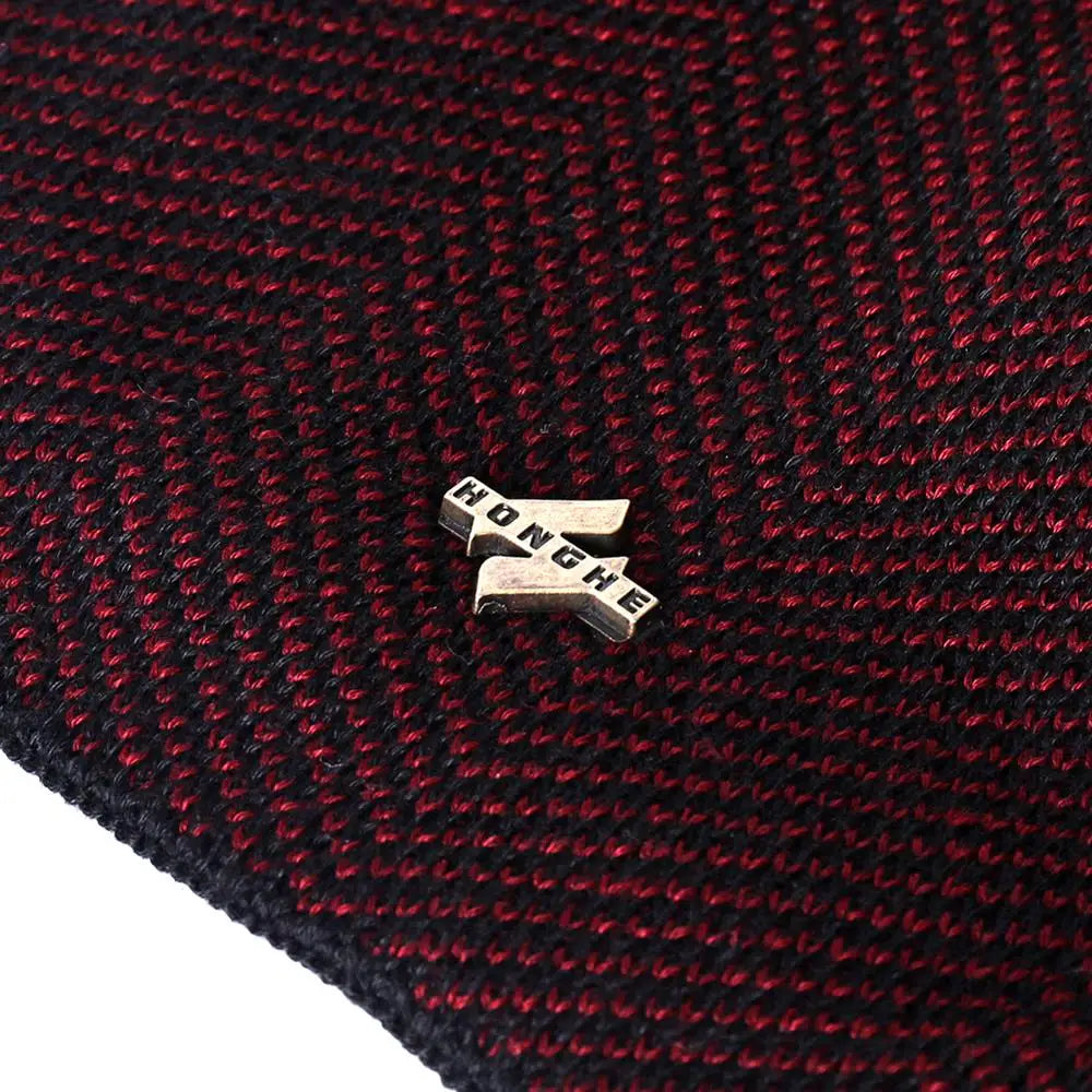 Beanie Textured Knit Fleece Lined Slouch Fit