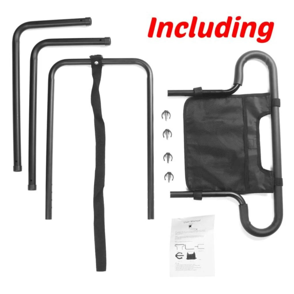 Bed Assist Rail Adjustable Height Foam-Padded Handle