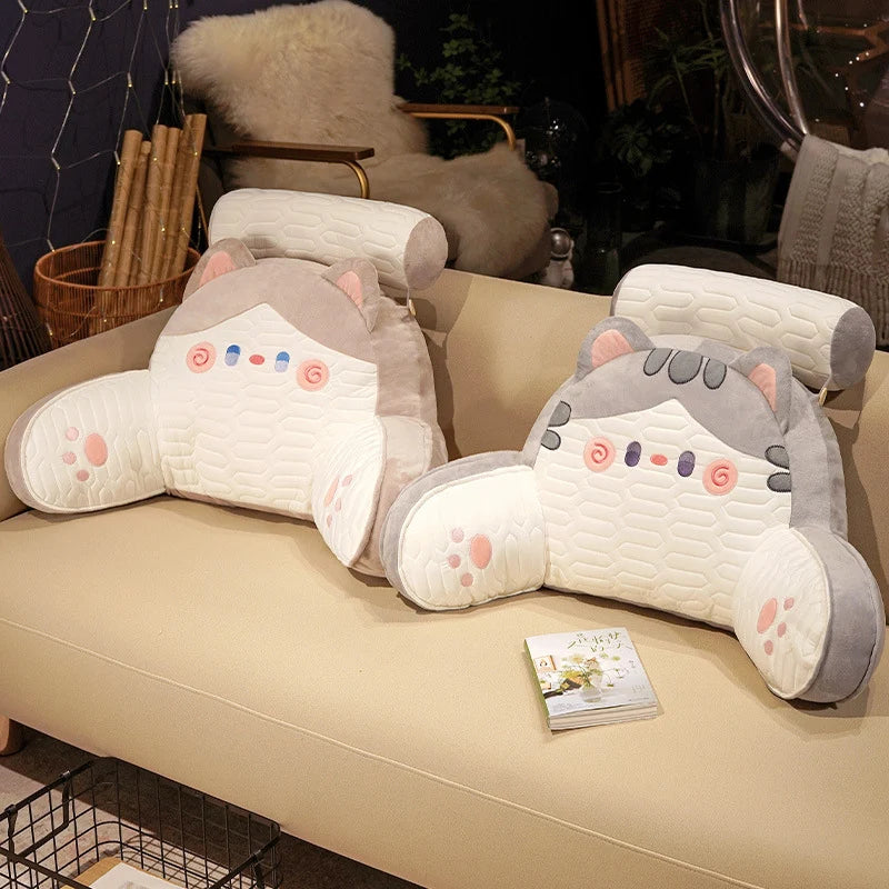 Bed Backrest Cushion Padded Armrests Removable Neck Bolster