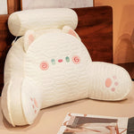 Bed Backrest Cushion Padded Armrests Removable Neck Bolster