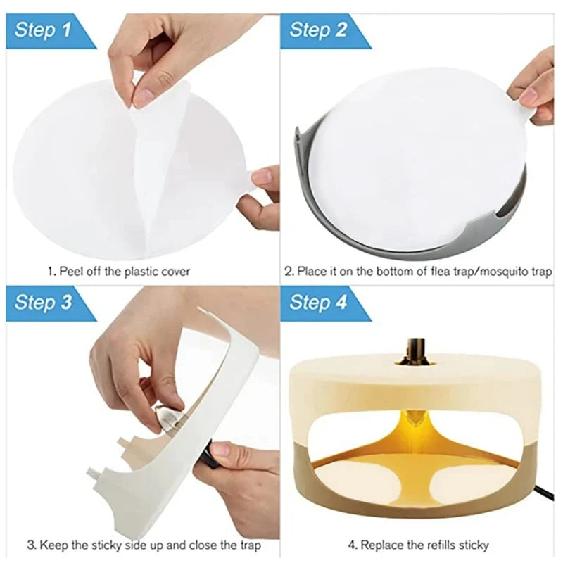 Bed Bug Glue Board Refills Universal Fit Long-Lasting Adhesive