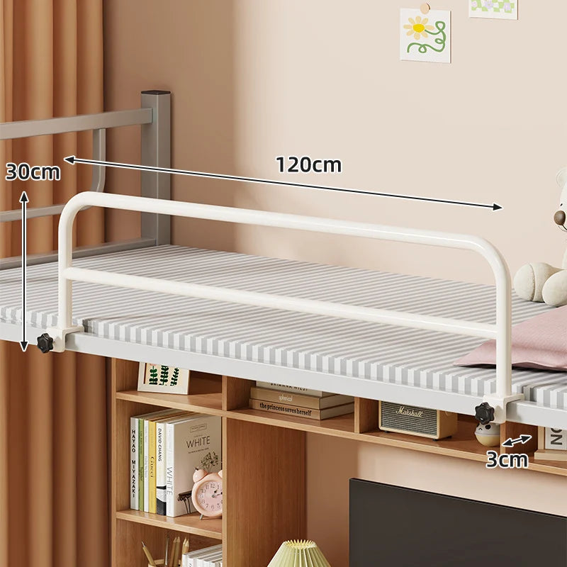 Bed Guard Rail Tool-Free Clamp-On Metal Frame