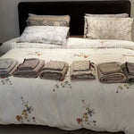 Bed Linen Set Delicate Floral Breathable Cotton 4-Piece