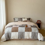 Bed Linen Set Delicate Floral Breathable Cotton 4-Piece