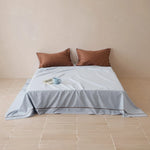 Bed Sheet & Pillowcase Set Cotton Satin Fine Piping 4-Piece