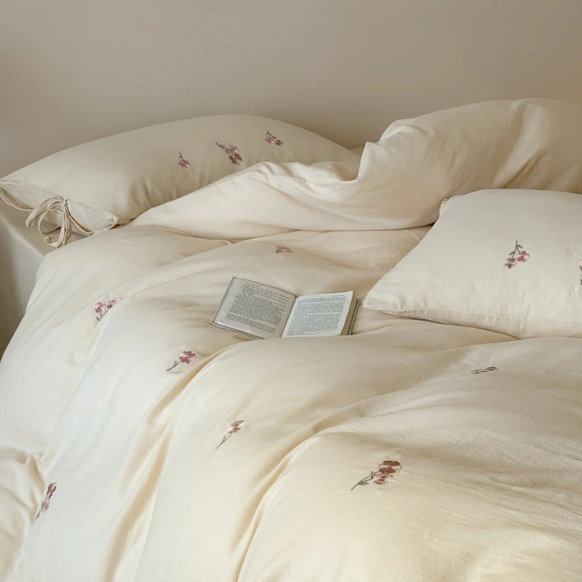 Bed Sheet Set Double Gauze Cotton Breathable & Water-Washed Softness