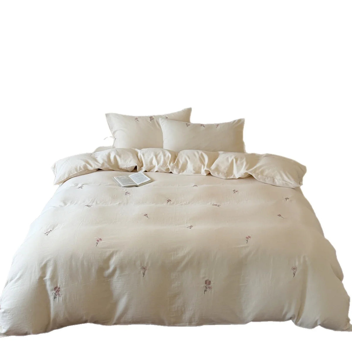 Bed Sheet Set Double Gauze Cotton Breathable & Water-Washed Softness