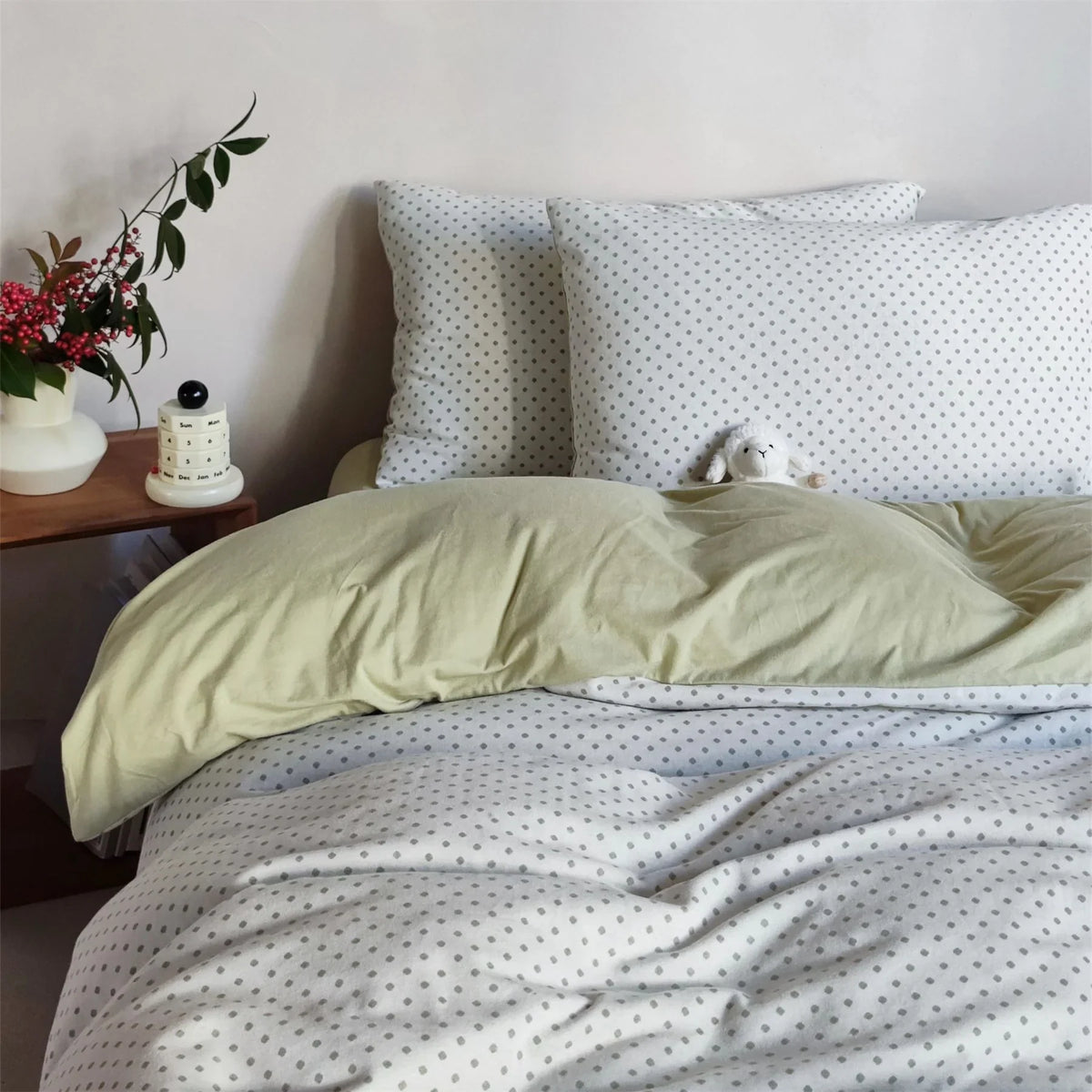 Bedding Set 100% Cotton Breathable Polka Dot