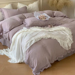 Bedding Set 100% Cotton Gauze Concealed Zipper