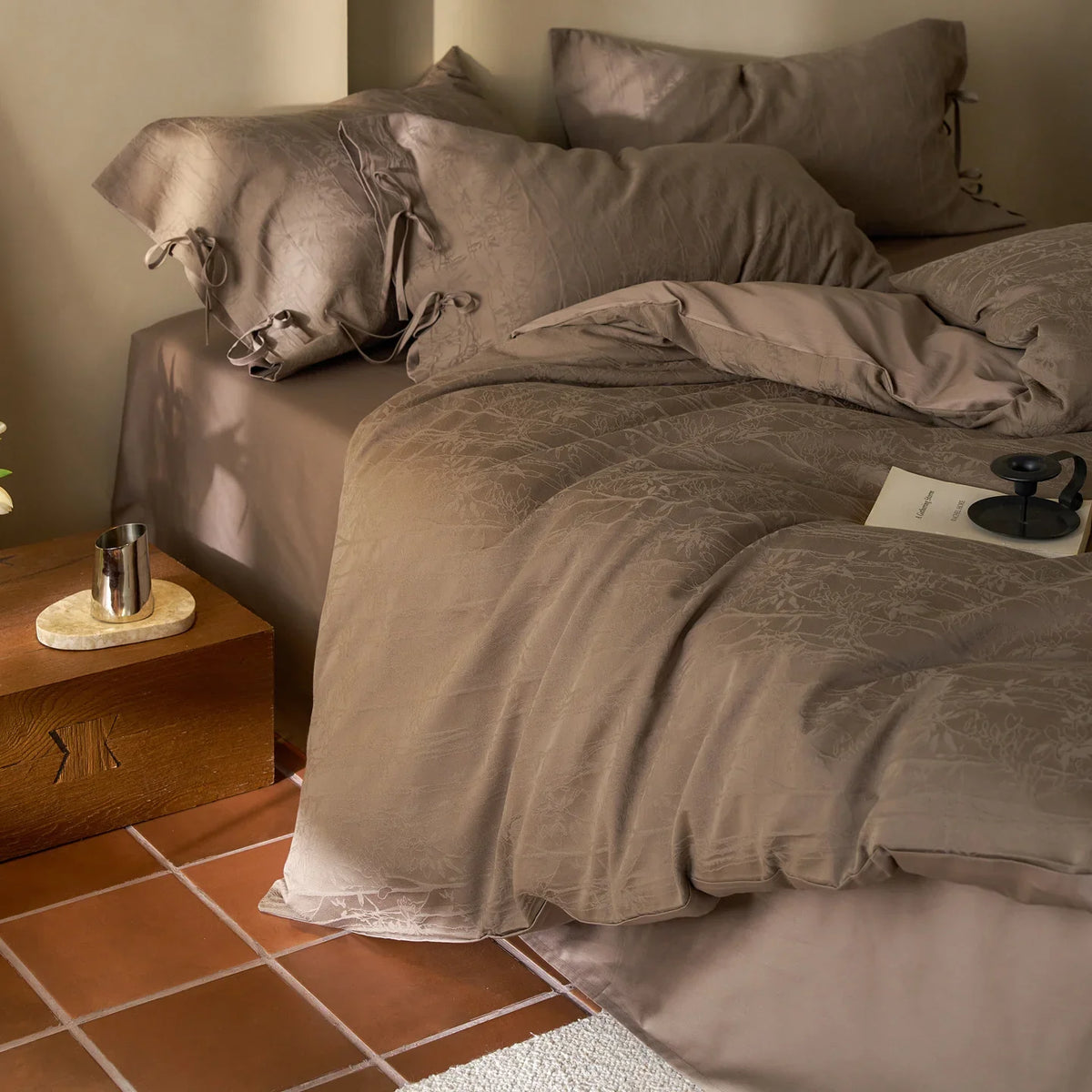 Bedding Set 100% Cotton Jacquard Breathable 4-Piece