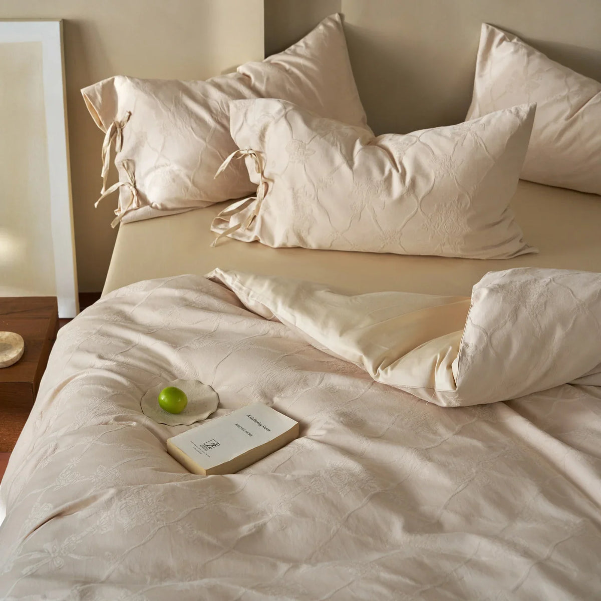 Bedding Set 100% Cotton Jacquard Breathable 4-Piece