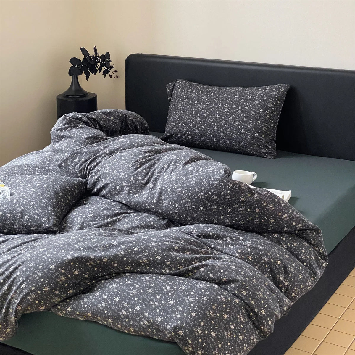 Bedding Set 100% Cotton Percale Temperature-Regulating Fine Floral