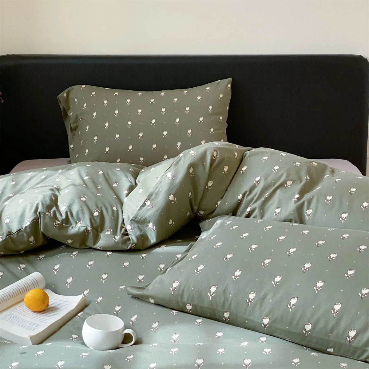 Bedding Set 100% Cotton Percale Temperature-Regulating Fine Floral