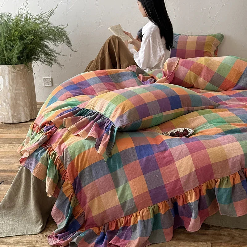 Bedding Set 4-Piece Breathable Cotton Gauze