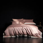 Bedding Set 4-Piece Long-Staple Cotton Gold & Silver Threads