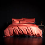 Bedding Set 4-Piece Long-Staple Cotton Gold & Silver Threads