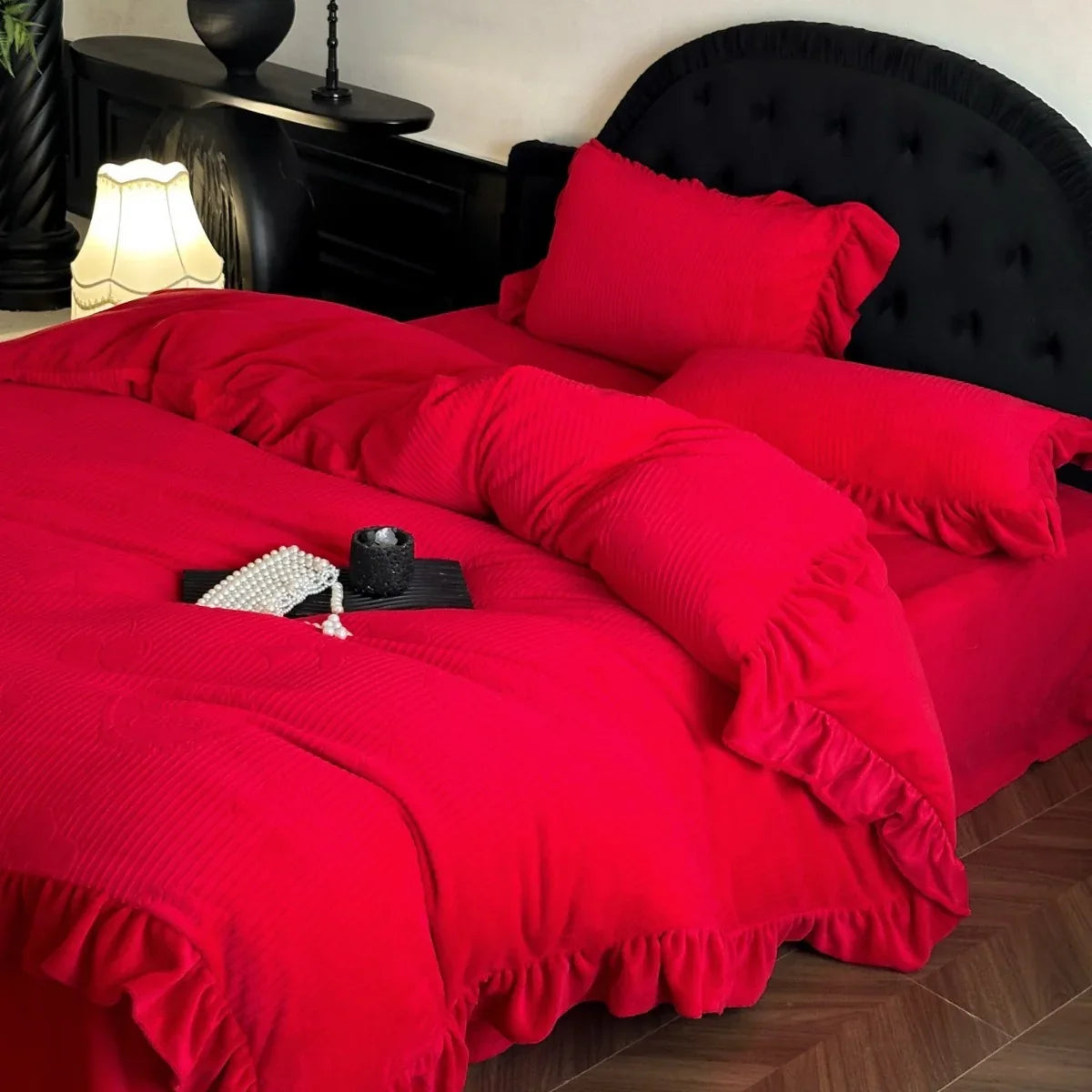 Bedding Set 4-Piece Milk Fiber Thermal Fade-Resistant