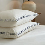 Bedding Set 4-Piece Organic Cotton-Linen Hand-Embroidered