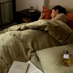 Bedding Set 4-Piece Pre-Washed Cotton Jacquard All-Season