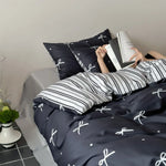 Bedding Set 4-Piece Reversible Cotton Satin