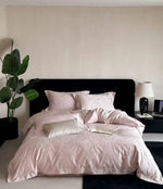Bedding Set 4-Piece Satin Damask Jacquard Breathable