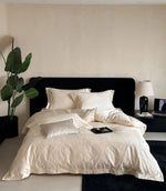 Bedding Set 4-Piece Satin Damask Jacquard Breathable