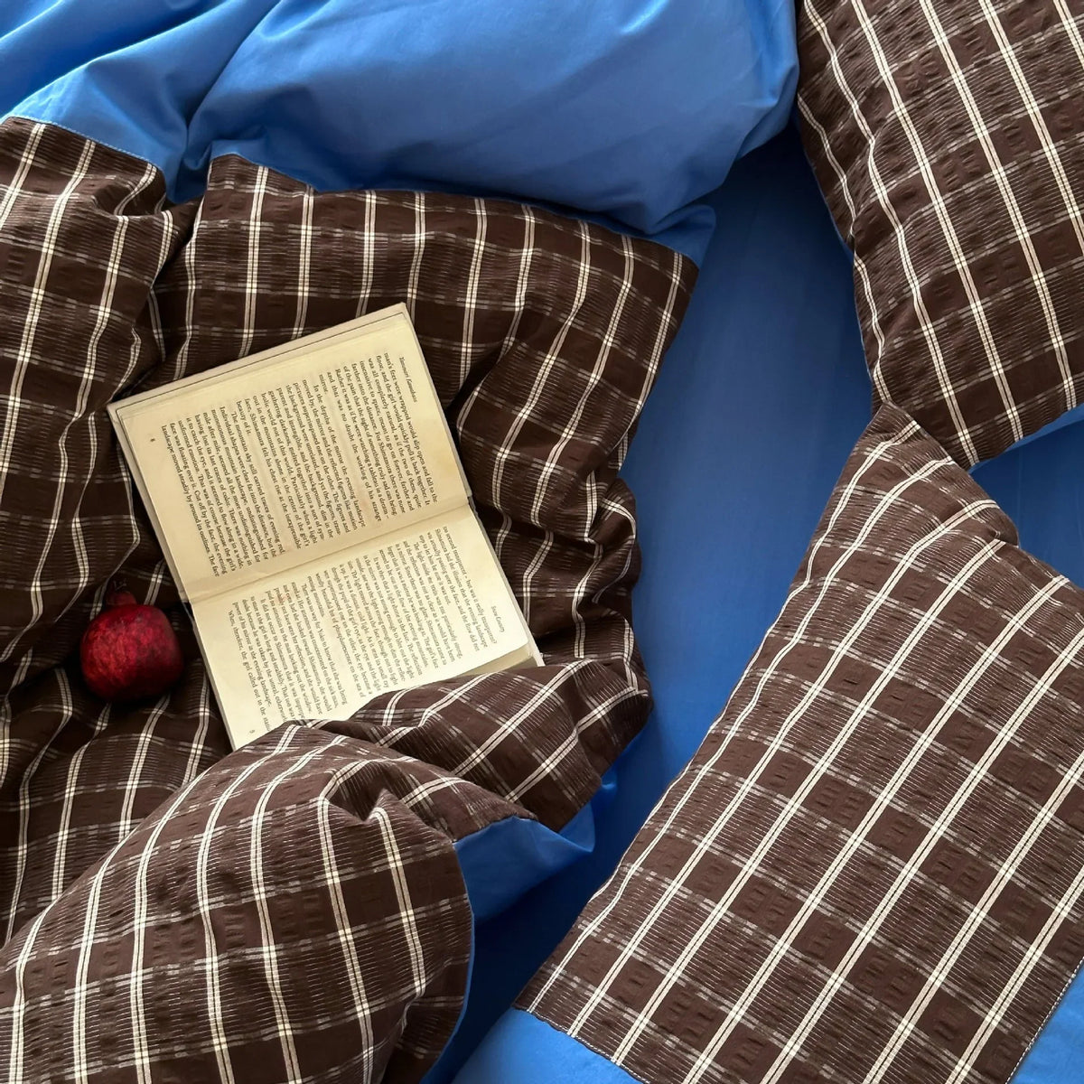 Bedding Set Breathable Cotton Checkered Machine Washable