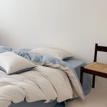 Bedding Set Breathable Cotton Fine Stripe Machine-Washable