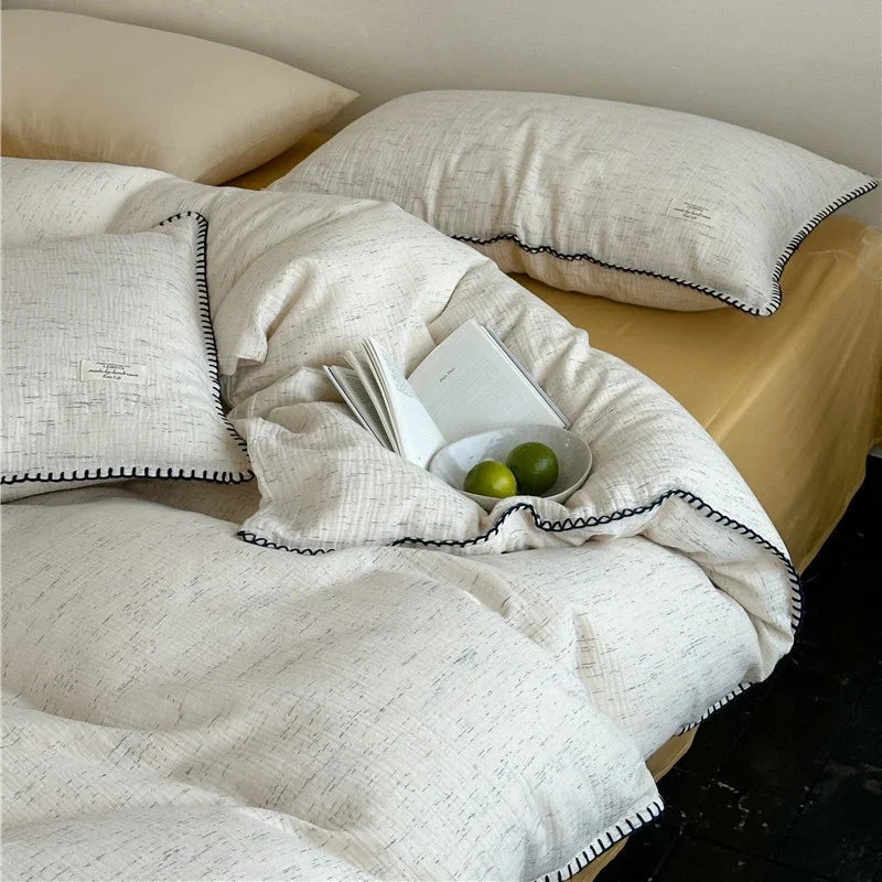 Bedding Set Breathable Cotton-Linen Moisture-Regulating