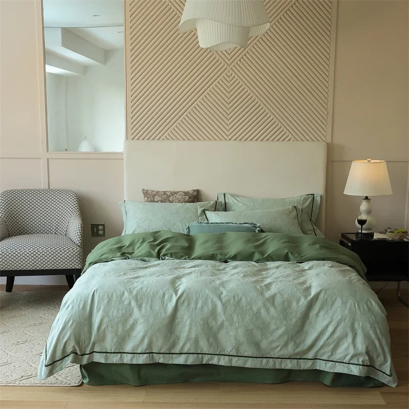 Bedding Set Breathable Cotton-Lyocell Reversible 4-Piece