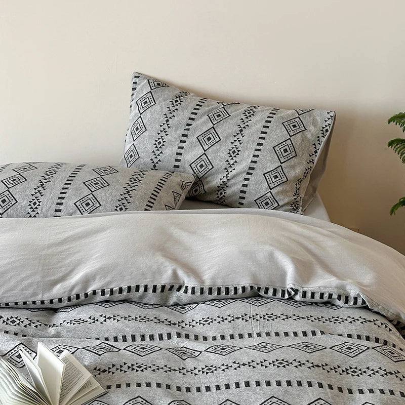 Bedding Set Breathable Cotton Machine Washable Set of 4