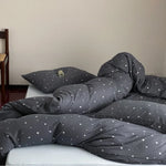 Bedding Set Breathable Cotton Percale Minimal Star Pattern