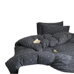 Bedding Set Breathable Cotton Percale Minimal Star Pattern