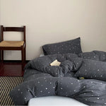 Bedding Set Breathable Cotton Percale Minimal Star Pattern