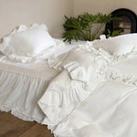 Bedding Set Breathable Cotton Percale Ruffle & Lace