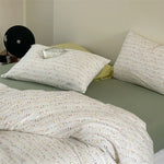 Bedding Set Breathable Cotton Percale Subtle Floral