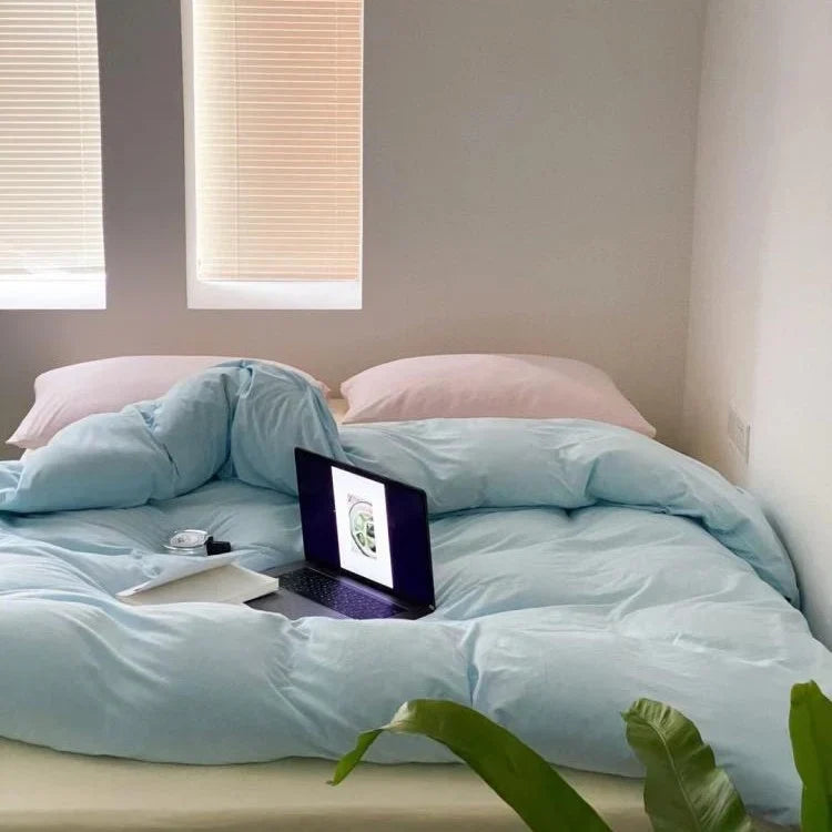 Bedding Set Breathable Cotton Percale Voluminous Quilting