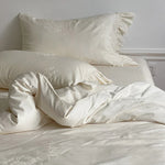 Bedding Set Breathable Cotton Satin Floral Jacquard