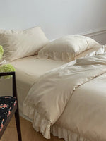Bedding Set Breathable Cotton Satin Floral Jacquard