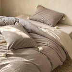 Bedding Set Breathable Cotton Satin Tone-On-Tone