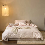 Bedding Set Breathable Cotton Satin Tone-On-Tone