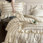 Bedding Set Breathable Cotton Vintage Floral Set of 4