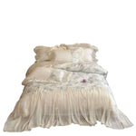 Bedding Set Cotton Blend Embroidered Butterfly
