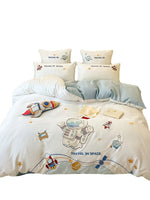 Bedding Set Cotton Blend Reversible Space Design