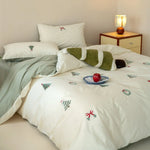 Bedding Set Cotton Embroidered Breathable