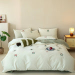 Bedding Set Cotton Embroidered Breathable
