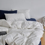 Bedding Set Cotton Linen Breathable Concealed Zipper