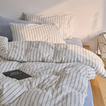 Bedding Set Cotton Linen Breathable Concealed Zipper