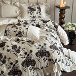 Bedding Set Cotton-Linen Breathable Reversible Floral Jacquard