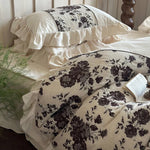 Bedding Set Cotton-Linen Breathable Reversible Floral Jacquard